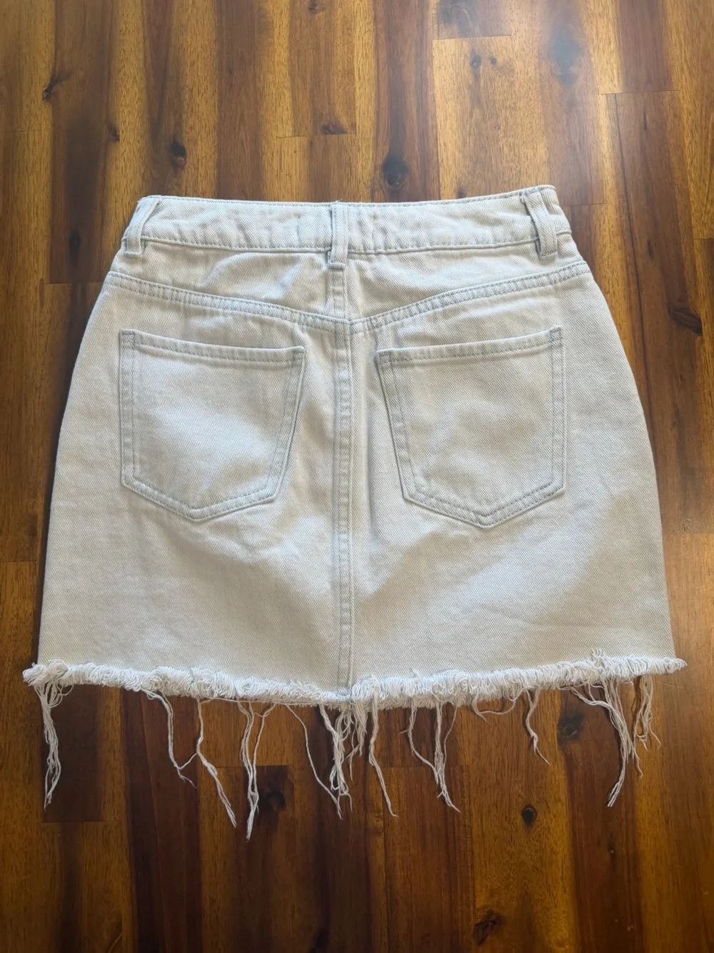 PacSun Light Blue Denim Button-Front Mini Skirt
